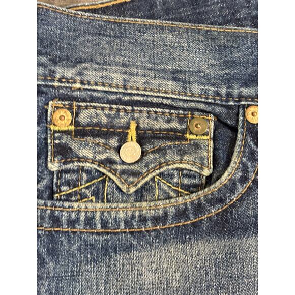 True Religion Embroidered Logo Straight Leg Baggy Jeans Pants Y2K - Men’s 38x30 - Picture 4 of 11